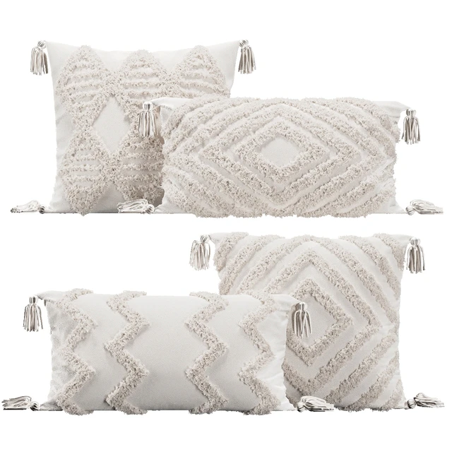 Pillows with fur geometric patterns — Descargar
