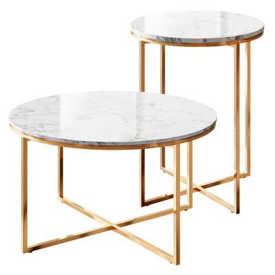 Marble Gold Tables Set — Вид 1