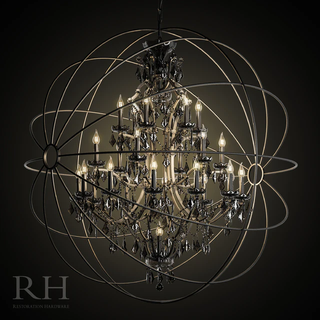 Foucault's orb smoke crystal chandelier 60 " — Descargar