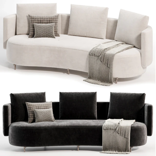 TORII BOLD Curved Sofa by Minotti — Descargar