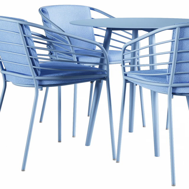 Cancún outdoor cafe table and chair set by BoConcept — Скачать