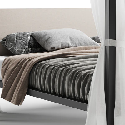 Zanotta milleunanotte bed black — Ver 4