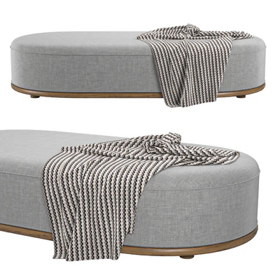 Oval fabric pouf bed — Вид 1