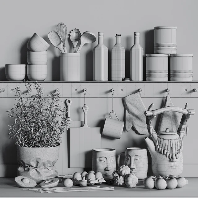 Decorative kitchen set 03 — Download