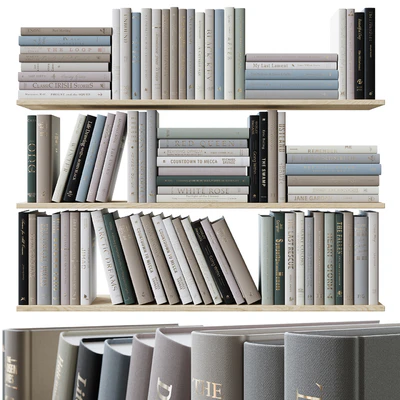 Set of books colored pastel colors — Ver 1