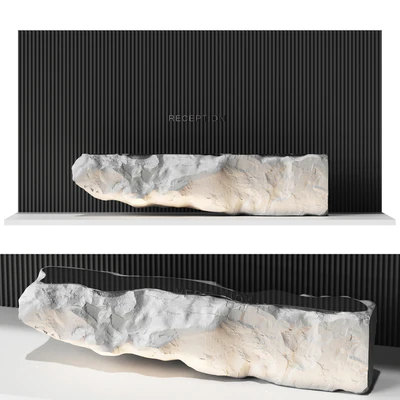 Reception desk natural rock 4 — Ver 1