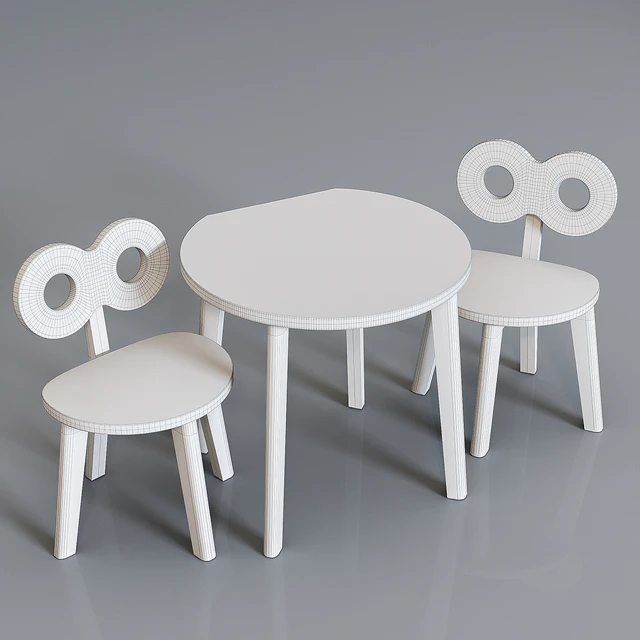 Ooh-Noo Childrens table and high chair — Descargar