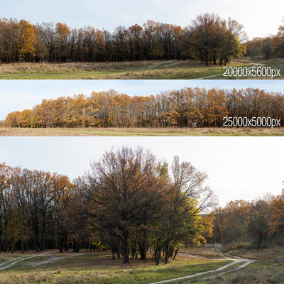 Oak Grove. 2 panoramas — Ver 1