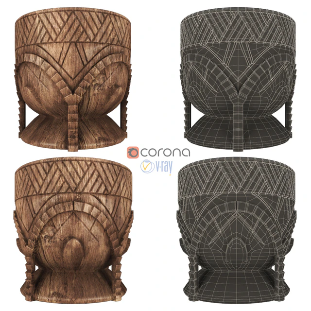 Restoration Hardware Hand Carved African Mortar — Скачать