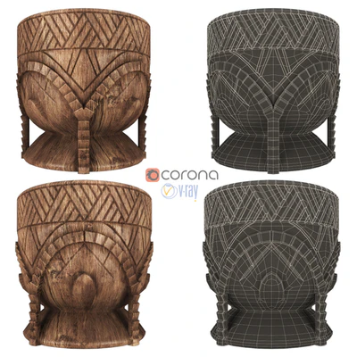 Restoration Hardware Hand Carved African Mortar — Скачать