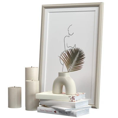 Decorative set with candles — Ver 5