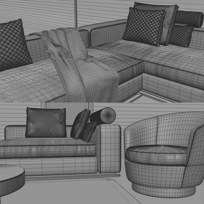 Minotti set 01 — Вид 3
