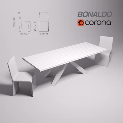 Стол Bonaldo  Big Table, стул Bonaldo  Ketch Dining Chair — Вид 3