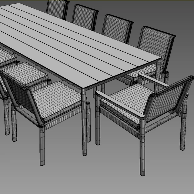 Rh Marino Aluminum Rectangular Dining Table — Descargar