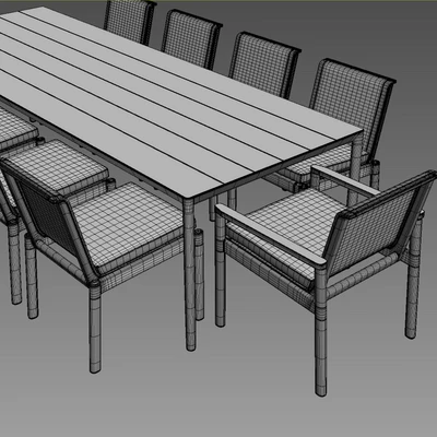 Rh Marino Aluminum Rectangular Dining Table — Ver 3
