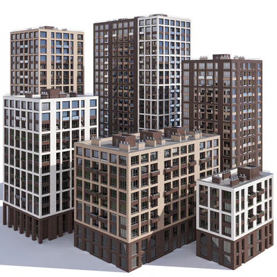 Set of multi-story buildings — Ver 7