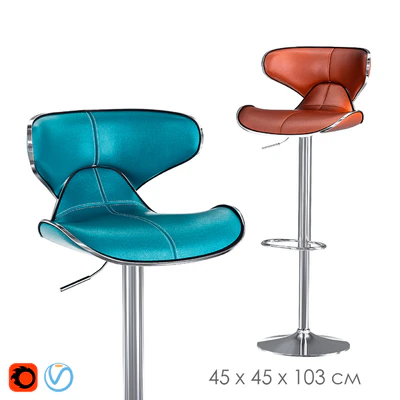Swivel Faux Leather Adjustable Barstools — Ver 1