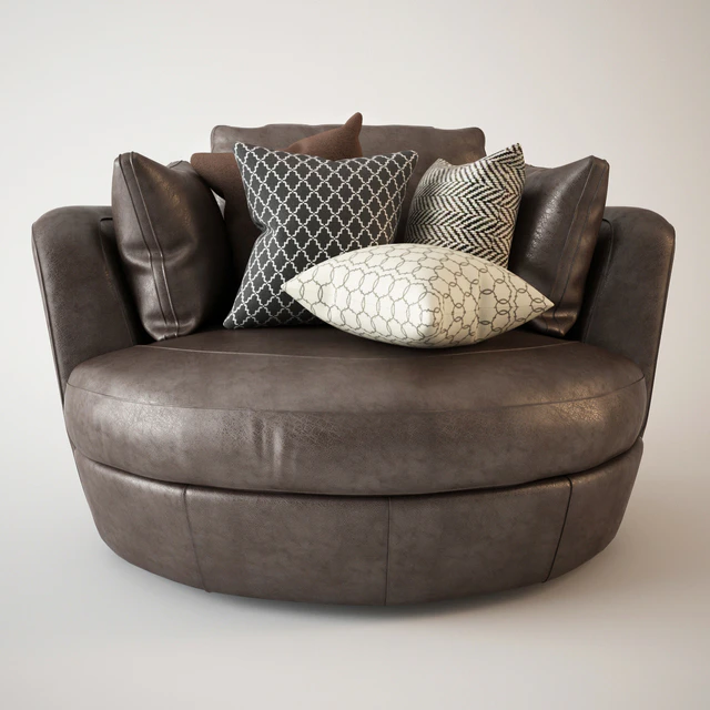 Snuggle Swivel Chair Leather — Скачать