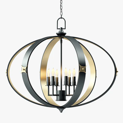 Currey and Company Huntsman Chandelier — Вид 1