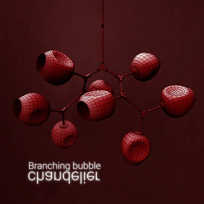 Branching bubble 8 lamps 2 DARK/GOLD — Вид 3