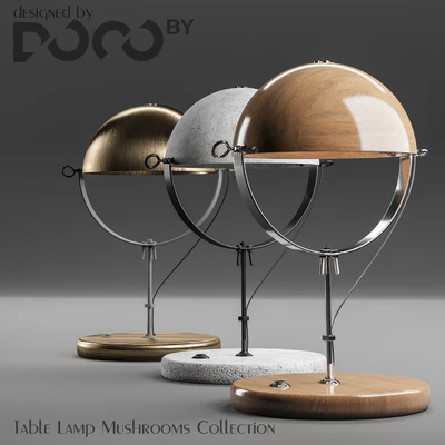 Table lamp collection Mushrooms from the interior design studio DOCOby — Ver 1