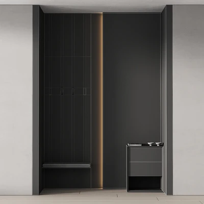 246 hallway zone 08 minimal hall with big stand mirror 01 — Ver 3