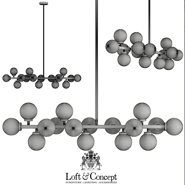 СВЕТИЛЬНИК BUBBLE STIK BLACK CHANDELIER — Скачать