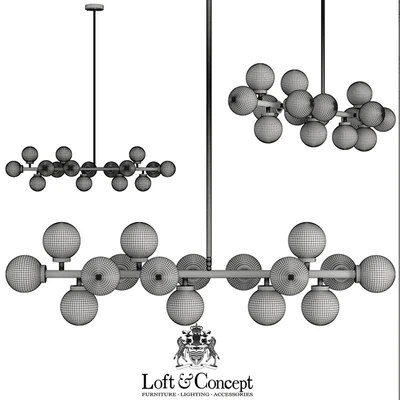 СВЕТИЛЬНИК BUBBLE STIK BLACK CHANDELIER — Вид 2