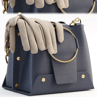 YUZEFI BLUE NAVY DELILA MINI BAG — Вид 5