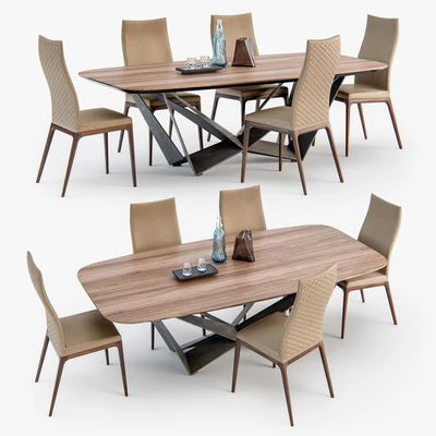 Cattelan Italia Arcadia couture chair H Skorpio table — Ver 3