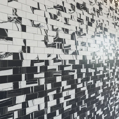 Architectural Design Floor gres Wave Flow B&W MARBLE set 2 — Ver 6