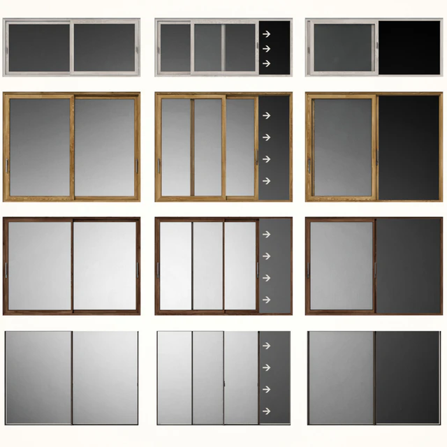Раздвижные витражные алюминиевые окна /  Sliding Stained Glass Aluminum Windows — Скачать