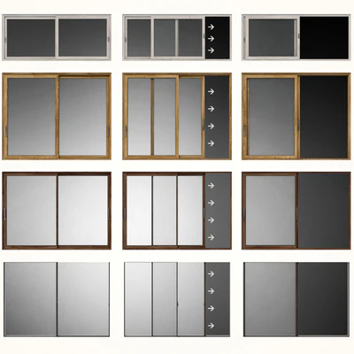 Раздвижные витражные алюминиевые окна /  Sliding Stained Glass Aluminum Windows — Вид 1