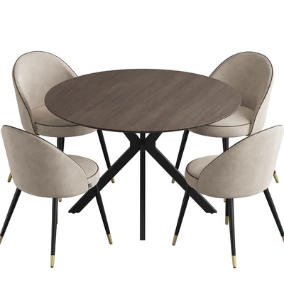 Ralf table Cooper chair dining set — Ver 3