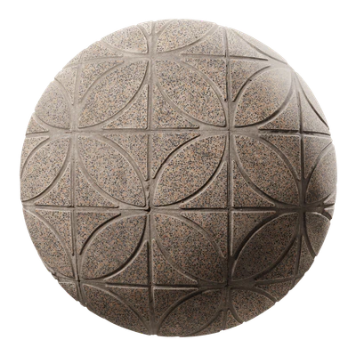 flower pattern honed aggregate concrete sidewalk texture — скачать