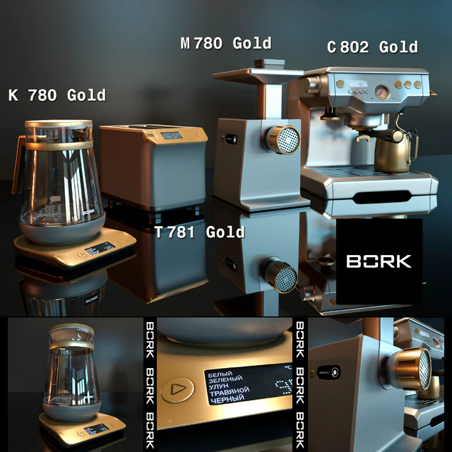 Kitchen set BORK gold — Descargar