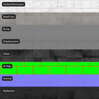 square matte concrete block wall texture — View 5