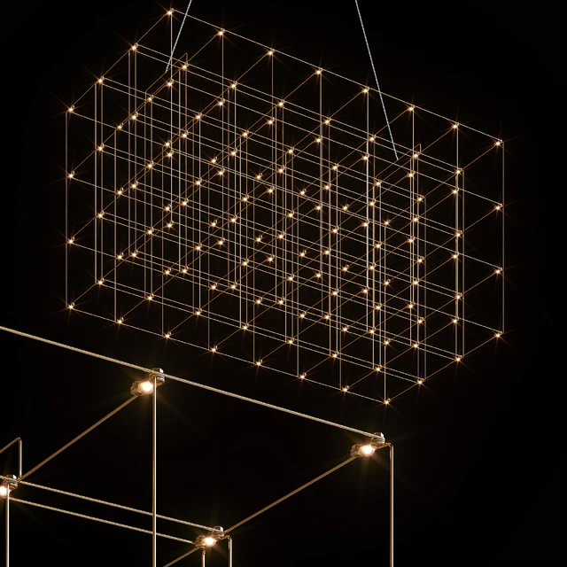 QUASAR COSMOS SQUARE TRIPLE SUSPENSION LAMP 120cm — Скачать