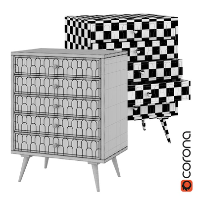 Dresser Muskat Five Drawers Kare Design — Ver 3