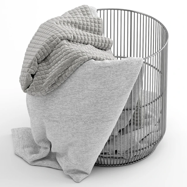 Westelm Metal basket with blanket — Descargar