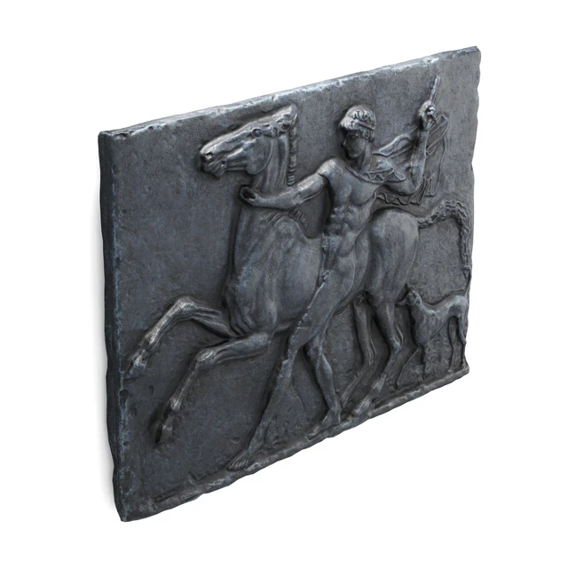 wall greek relief with horse — Descargar
