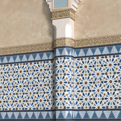 Arch in oriental style. Arab decorative wall. Arabic wall.Oriental Wall paneling — Ver 6