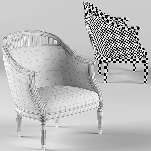 Curtis Ivory Rounded Ladder Armchair — Скачать