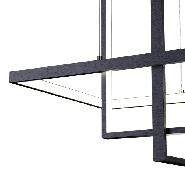Супер Тонкий Прямоугольный Подвесной Светильник Современный Металл Multi Light Подвеска для Ресторана — Скачать