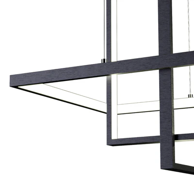 Супер Тонкий Прямоугольный Подвесной Светильник Современный Металл Multi Light Подвеска для Ресторана — Вид 4