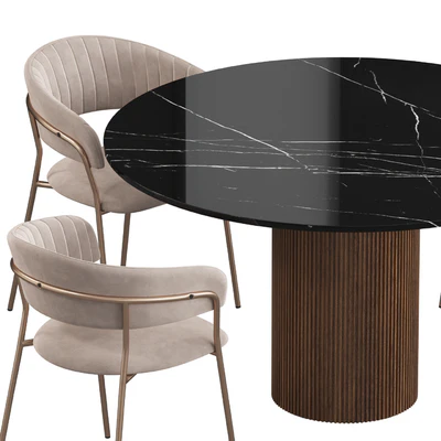 Ostinato table Turin chair Dining set — Ver 3
