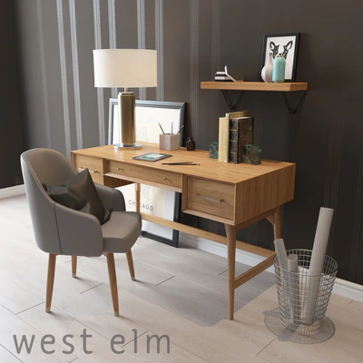 West Elm Mid-Century Desk — Ver 1