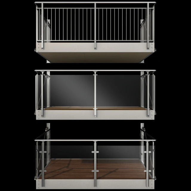 Metal balcony (3 types of console balconies) — Descargar