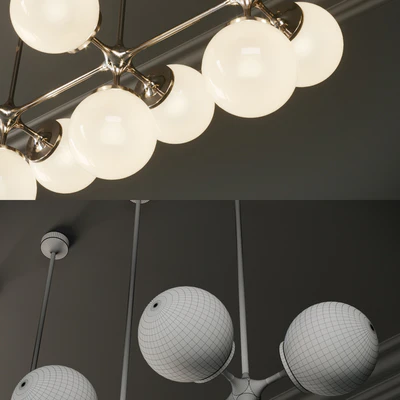 Tribeca Loft Chandelier Linear Triple — Ver 3