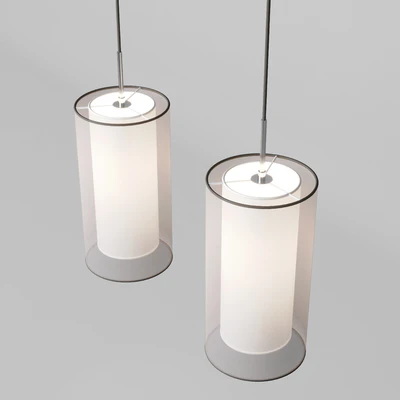 SABA Matt nickel pendant lamp 1L — View 3